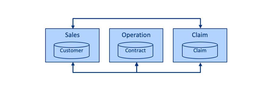Figure 1 Peer to peer integration of domains